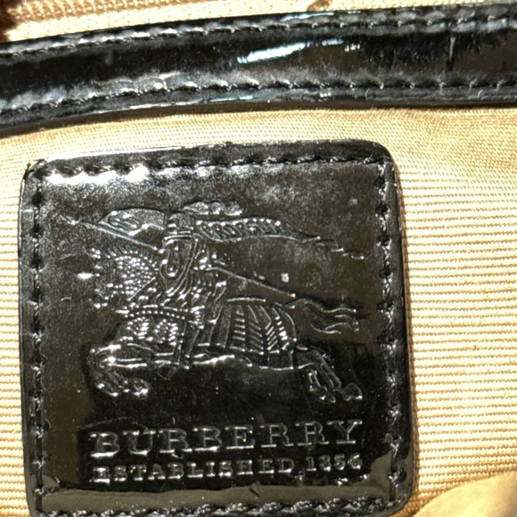 Burberry cross-body bag (canvas body with black leather trimming) - Picture 4 of 5